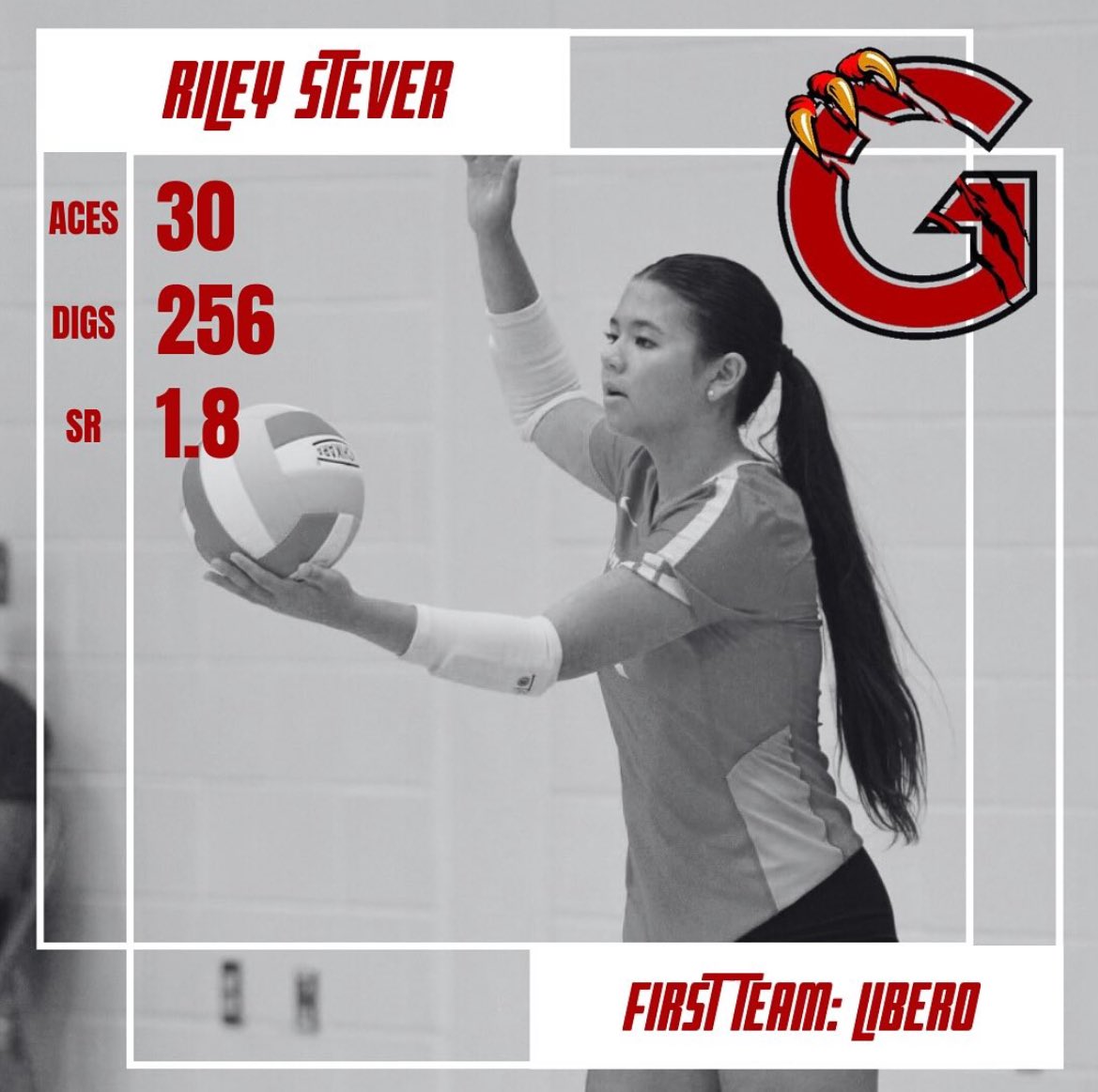 Blessed to be named first team all-district libero!! Thank you coaches.