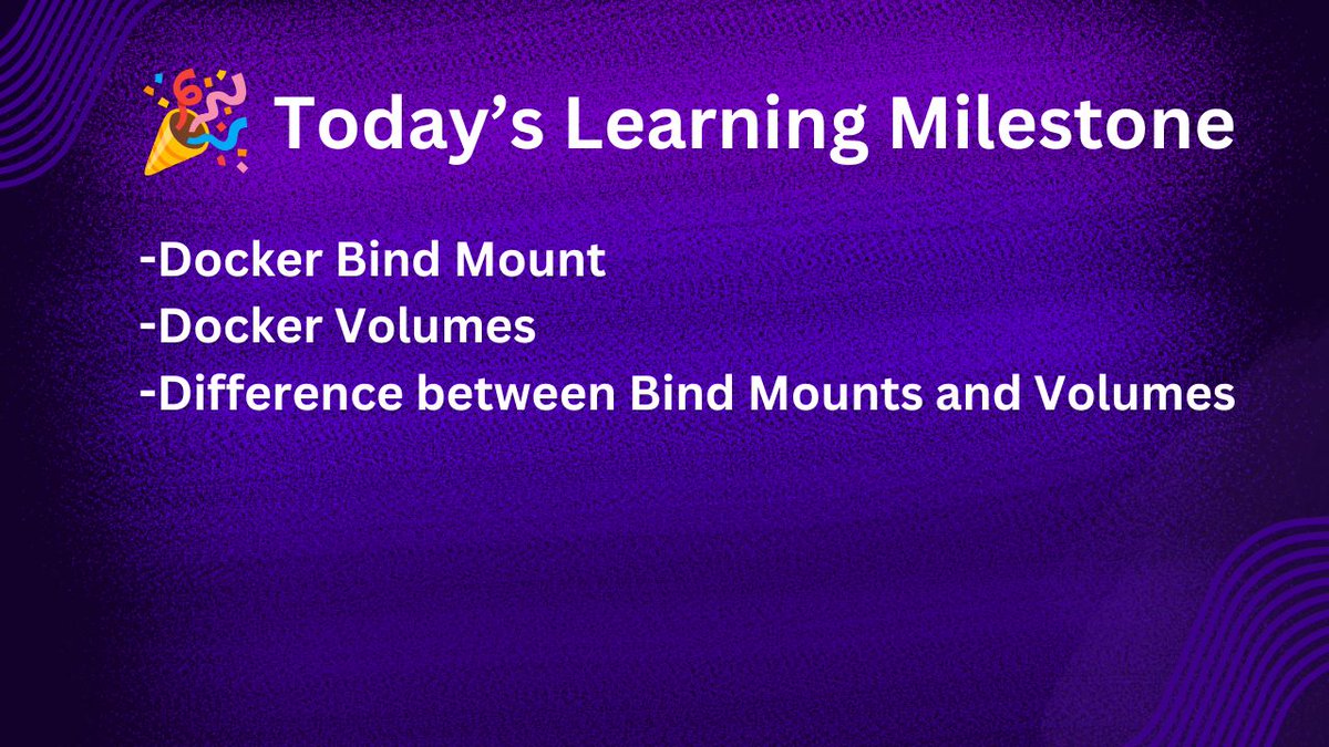 Just learned about Docker bind mounts vs. volumes! 🐳

➡️ Bind Mounts: Directly link host files to containers - perfect for dev environments. ➡️ Volumes: Docker-managed, best for production data persistence.

Excited to connect with fellow #DevOps and #Docker enthusiasts!