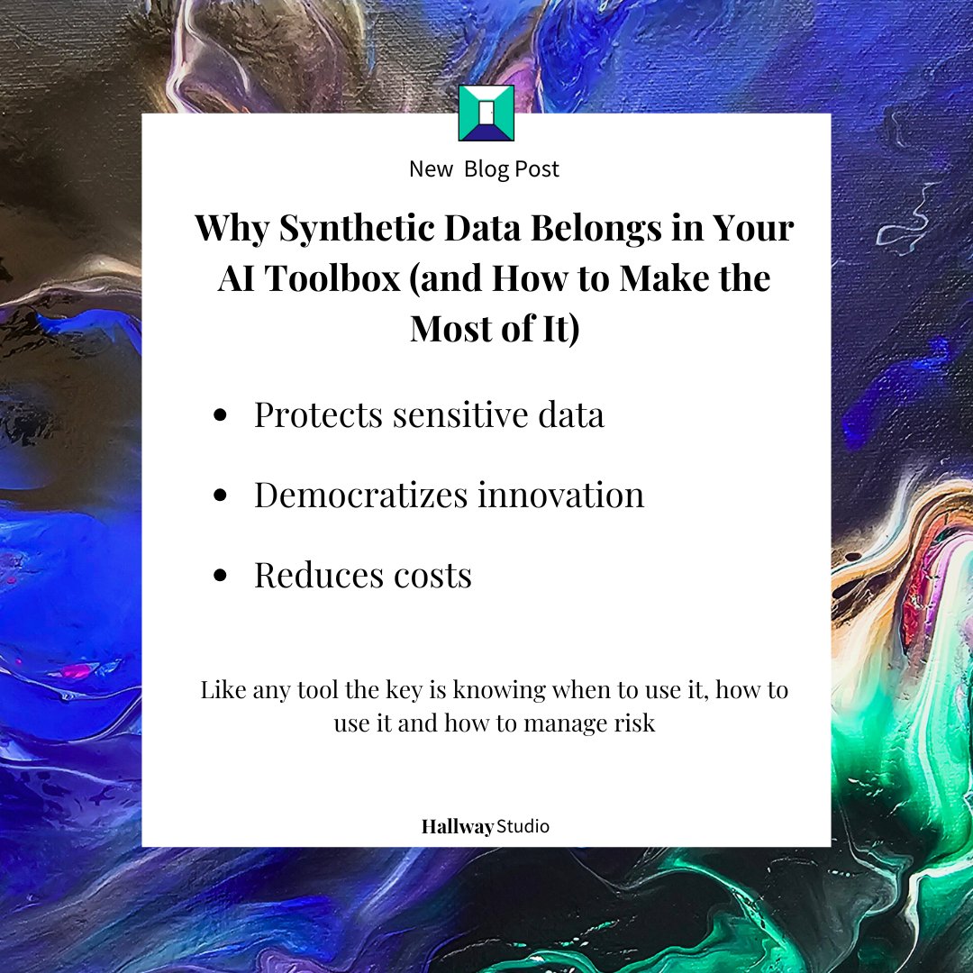 Jessica Hall (she/her) (@jesshallway) on Twitter photo đź§° Why Synthetic Data Belongs in Every #AI Toolbox đź§°
From my Oxford-style debate at <a href="/FollowIA/">FOLLOW IA LOVER3</a> at Stevens
hallwaystudio.com/post/why-synth…
🤖👇 #AIDevelopment #SyntheticData #Innovation 🧰 Why Synthetic Data Belongs in Every #AI Toolbox 🧰
From my Oxford-style debate at <a href="/FollowIA/">FOLLOW IA LOVER3</a> at Stevens
hallwaystudio.com/post/why-synth…
🤖👇 #AIDevelopment #SyntheticData #Innovation