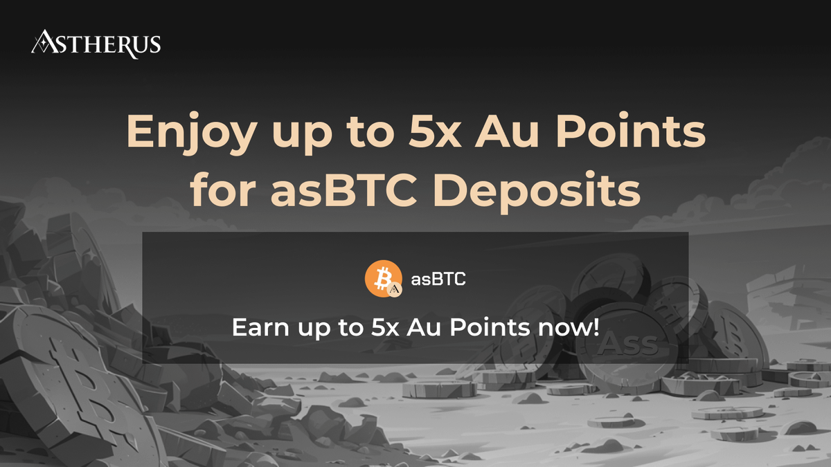 Aster_DEX's tweet photo. 🚀 #AstherusEarn is Live! Earn Up to 5X Au Points — Limited-Time Only!

To celebrate the launch of AstherusEarn, we’re offering a limited-time boost on Au Points! Earn more when you hold asBTC—no minimum required.

🗓️ Bonus Schedule
🔹 Nov 4 - 10: 5X Au Points
🔹 Nov 11 - 17: 3X Au Points
🔹 Starting Nov 18: 1.5X Au Points (standard)

How to Join
1️⃣ Go to https://t.co/RiGmsm9wz7
2️⃣ Deposit $BTC to mint asBTC
3️⃣ Start earning with boosted rewards instantly!

🤝 Huge thanks to @lista_dao for teaming up with us to launch AstherusEarn and boost rewards for all DeFi users!

Start earning 5x Au points👇
https://t.co/RiGmsm9wz7
https://t.co/858wwQpI3K
https://t.co/0SNyynhm2H