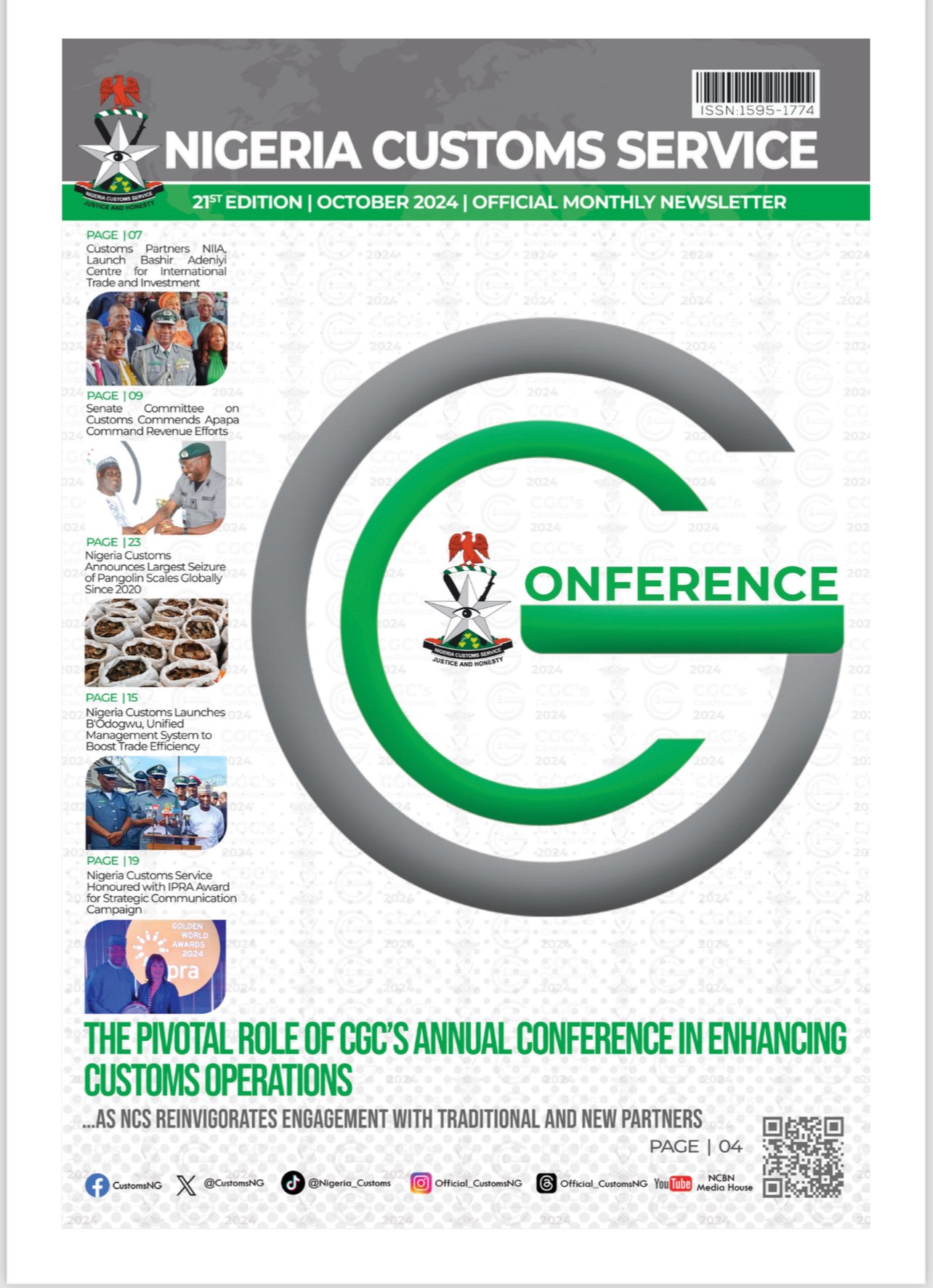 NIGERIA CUSTOMS on X: &ldquo;OCTOBER 2024 OFFICIAL MONTHLY E-NEWSLETTER 