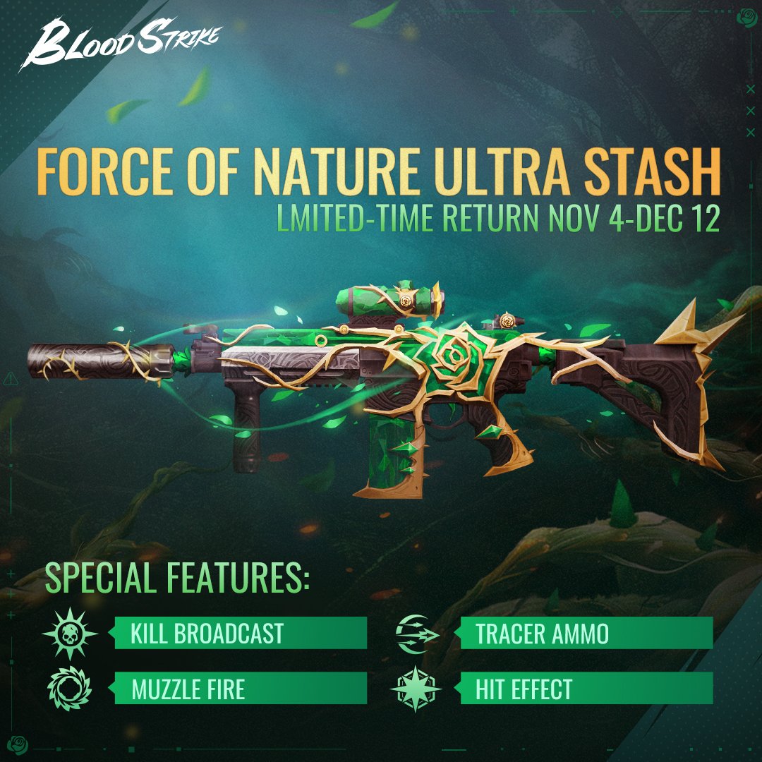 BloodStrikeES's tweet photo. 🌿La nueeva Scar fuerza natural regresa y trae consigo un poder forjado con la fuerza de la tierra, equipate ahora, dispara y deja que el campo de batalla sienta el abrumador poder de la naturaleza. 💥🔥
#bloodstrike #FPS  #games https://t.co/IEQTIgXUs5