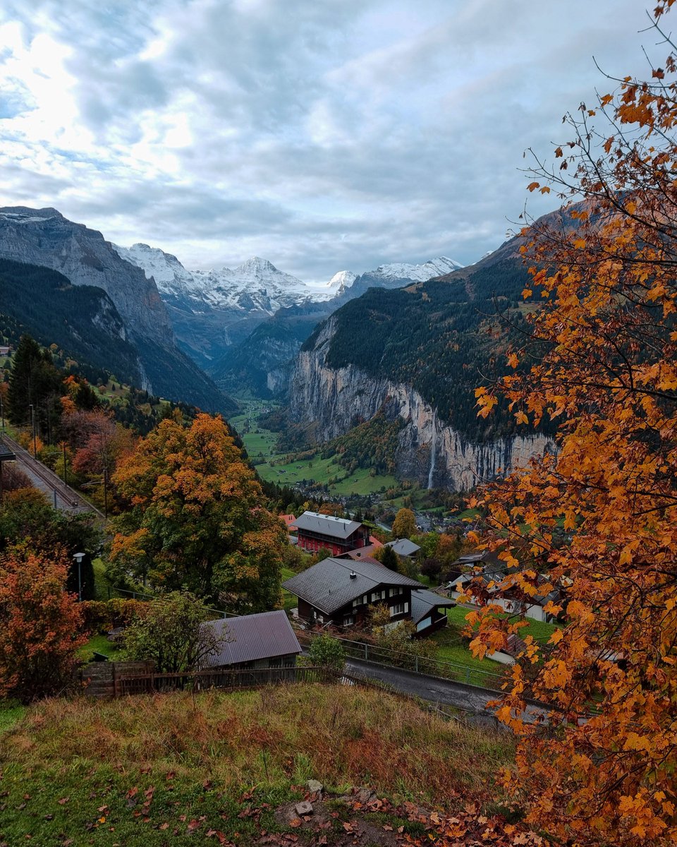 JungfrauRegion's tweet photo. View from Wengen. Do you know the spot? ⛰️ 🍂 

@WengenSwiss | @madeinbern | @MySwitzerland_e

#jungfrauregion #wengen #lauterbrunnenvalley #autumninswitzerland #swissalps #madeinbern #inlovewithswitzerland https://t.co/s7dZgBke3L