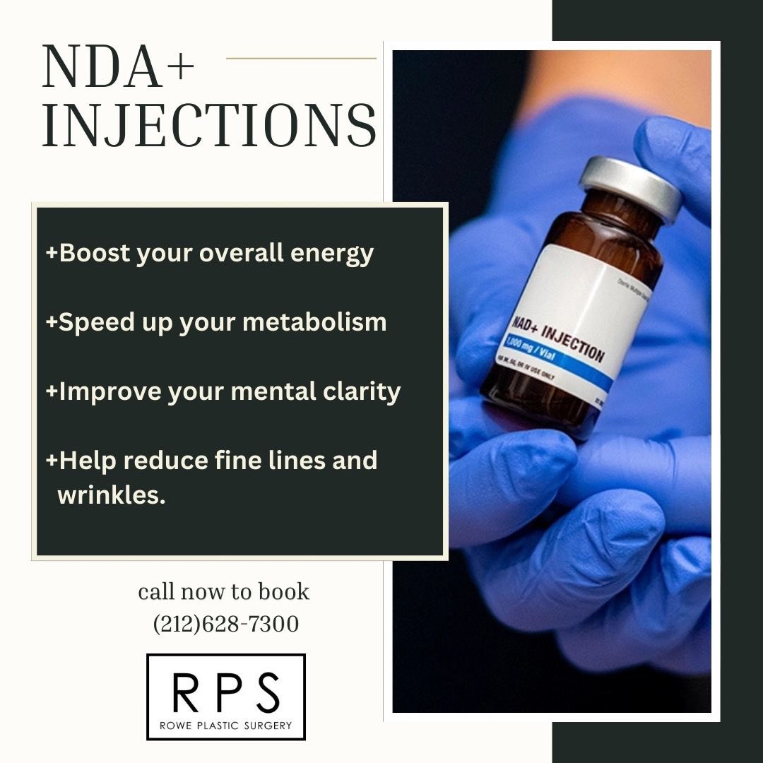 RowePlastic's tweet image. Now available, NAD+ Injections for anti-aging and wellness!
 Rejuvenating, effective, quick. 

One easy injection weekly or twice a week, instead of a multi-hour IV infusion.  
Call now to get on the schedule!