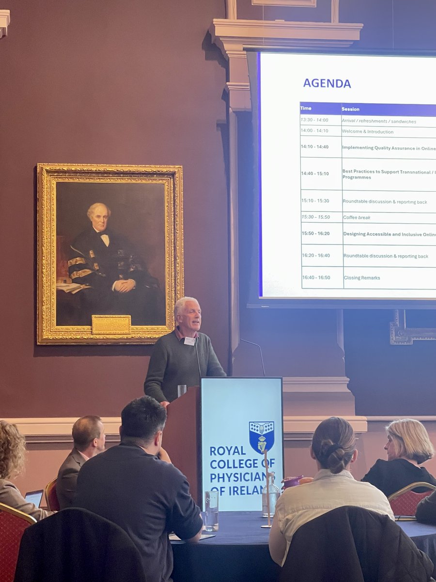 HECA_IRL's tweet photo. The Online Learning Event begins with @HiberniaCollege Mary Kelly &amp; Robin Flynn identifying some key considerations for developing online HE progs- Invest in multimedia &amp; UDL for global reach, mobile access, GenAI-Tutor Hubs-EDI &amp; IT group training for consistency &amp; engagement https://t.co/r1Mp0Rn1Zs
