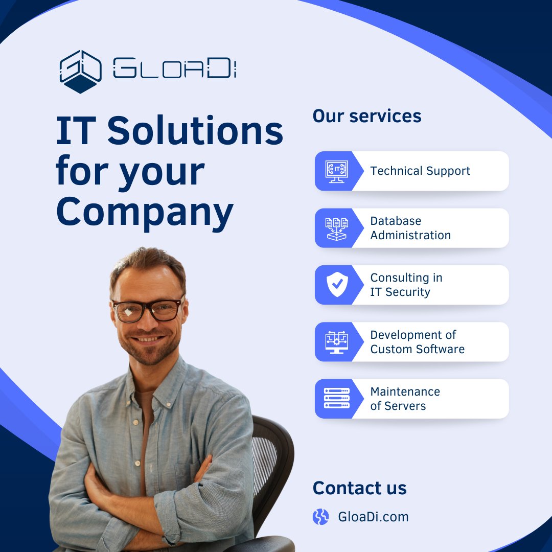 Gloadillc's tweet image. Ready to take your business to the next level? At GloaDi, we don’t just offer IT services—we provide strategic solutions that empower your company. Imagine a secure, efficient system tailored to your needs. Take the first step towards transformation. Let’s talk!