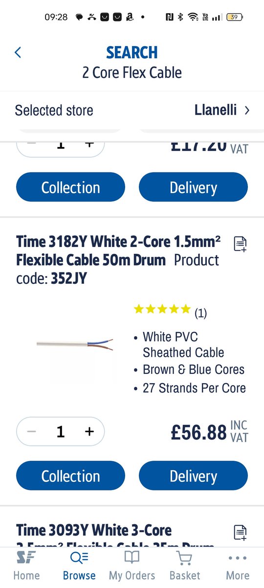 Hotwire147's tweet photo. @Screwfix how have you managed to work this one out!? You double the price on a 50m reel and it's cheaper buy 2x25m or even 5x10m unfortunately not cheap enough.... https://t.co/m6NGkZerLp