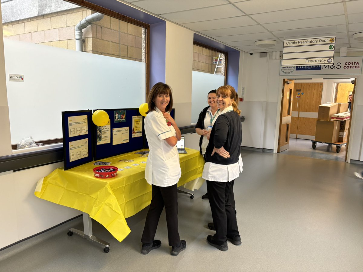 We started #MedSafetyWeek off with stalls at both Warrington and Halton hospitals. It was great to speak to patients and staff about the importance of medicines safety and recognising potential adverse effects of medicines.