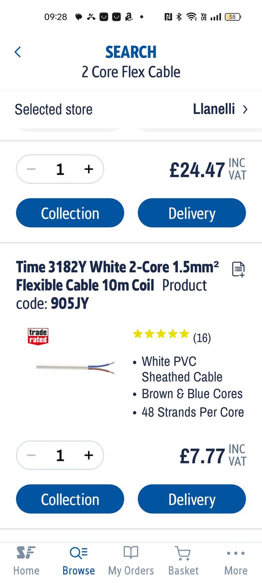 Hotwire147's tweet photo. @Screwfix how have you managed to work this one out!? You double the price on a 50m reel and it's cheaper buy 2x25m or even 5x10m unfortunately not cheap enough.... https://t.co/m6NGkZerLp