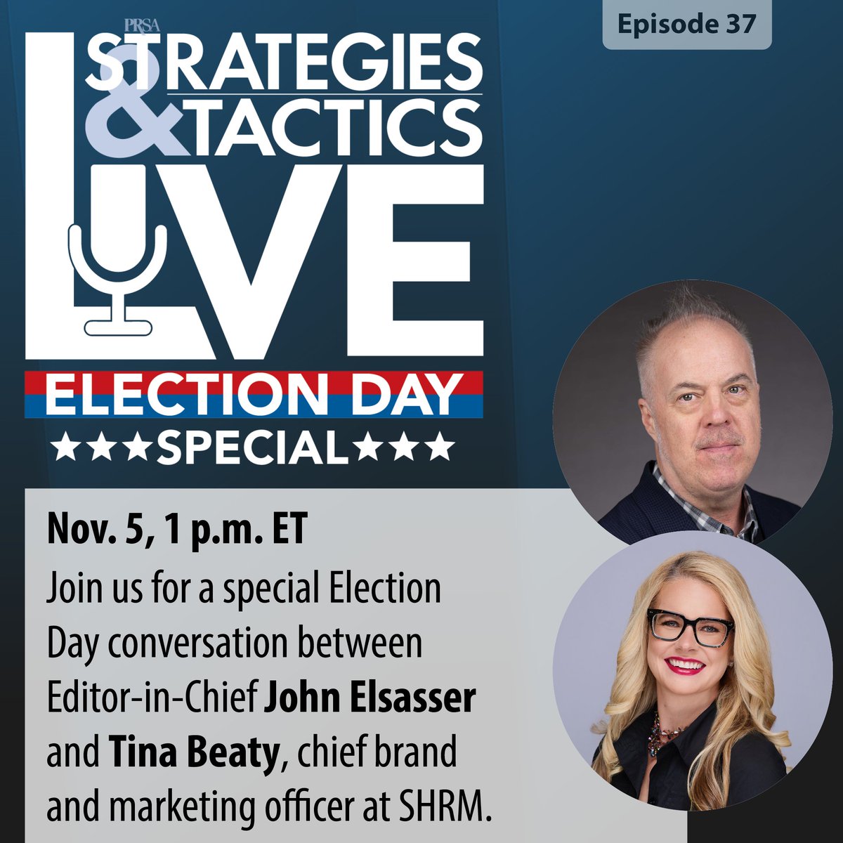 Don't miss <a href="/PRSA/">PRSA</a>’s S&amp;T Live on Election Day! Join <a href="/SHRM/">SHRM</a>’s Chief Brand and Marketing Officer Tina Beaty as we discuss how organizations can manage political talk and foster respect in the workplace. Tune in live on LinkedIn on Nov. 5 at 1 p.m. ET.: bit.ly/4f7Fnwh