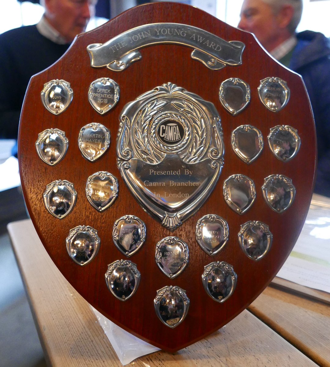 Lovely afternoon <a href="/windsoretonbrew/">Windsor & Eton Brewery</a> giving Paddy Johnson <a href="/CAMRA_London/">CAMRA London</a> John Young Memorial Award 2024- presented by John's nephew, Torquil. Paddy was joined by some past winners!