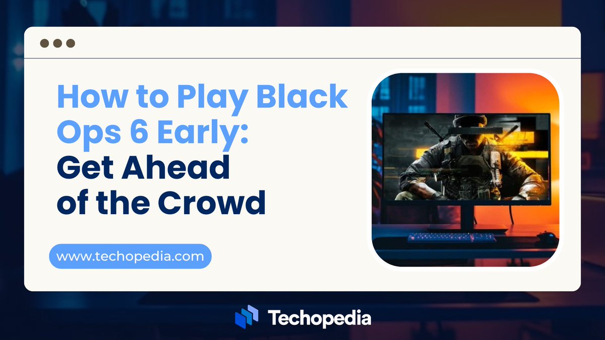 techopedia's tweet image. The CoD, 'New Zealand method', allows you to play Black Ops 6 early.
Learn more: techopedia.com/news/play-blac…

#BlackOps6 #EarlyAccess #CODTips #NZMethod #Gaming