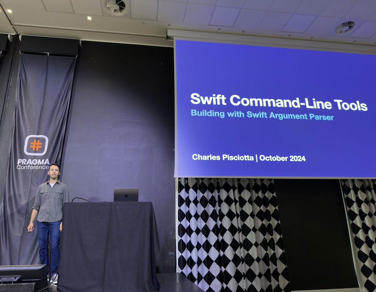 CharlesP000's tweet photo. I really enjoyed speaking about “Swift Command-Line Tools” at this year’s Pragma Conference. A big thank you to the @pragmamarkorg organizers for the opportunity, and kudos to the other speakers for their talks. Alla prossima!

#swift https://t.co/gXzdNYinBQ