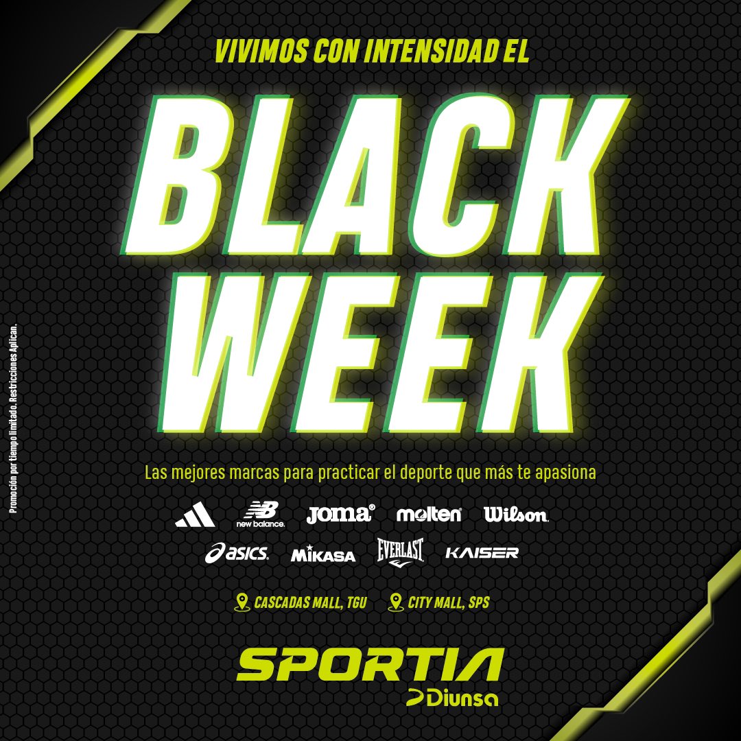 ¡Vivamos con INTENSIDAD el BLACK WEEK! 🙌🏼👟🔥