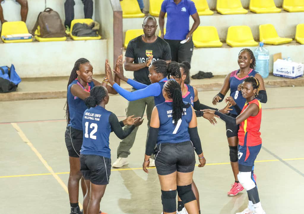 Final score 
Ndejje Elites vs Sport-S ladies 
Set 1 18 : 25
Set 2 17 : 25
Set 3 25 : 18
Set 4 25 : 14
Set 5 15 : 13
Set score 3 : 2
🎊🥳

WSNLB!