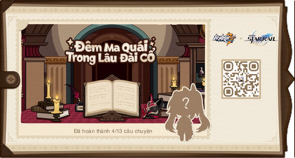 Tham gia "Đêm Ma Quái Trong Lâu Đài Cổ", viết nên câu chuyện, nhận thưởng Pha Lê, Vết Thánh event 3★!