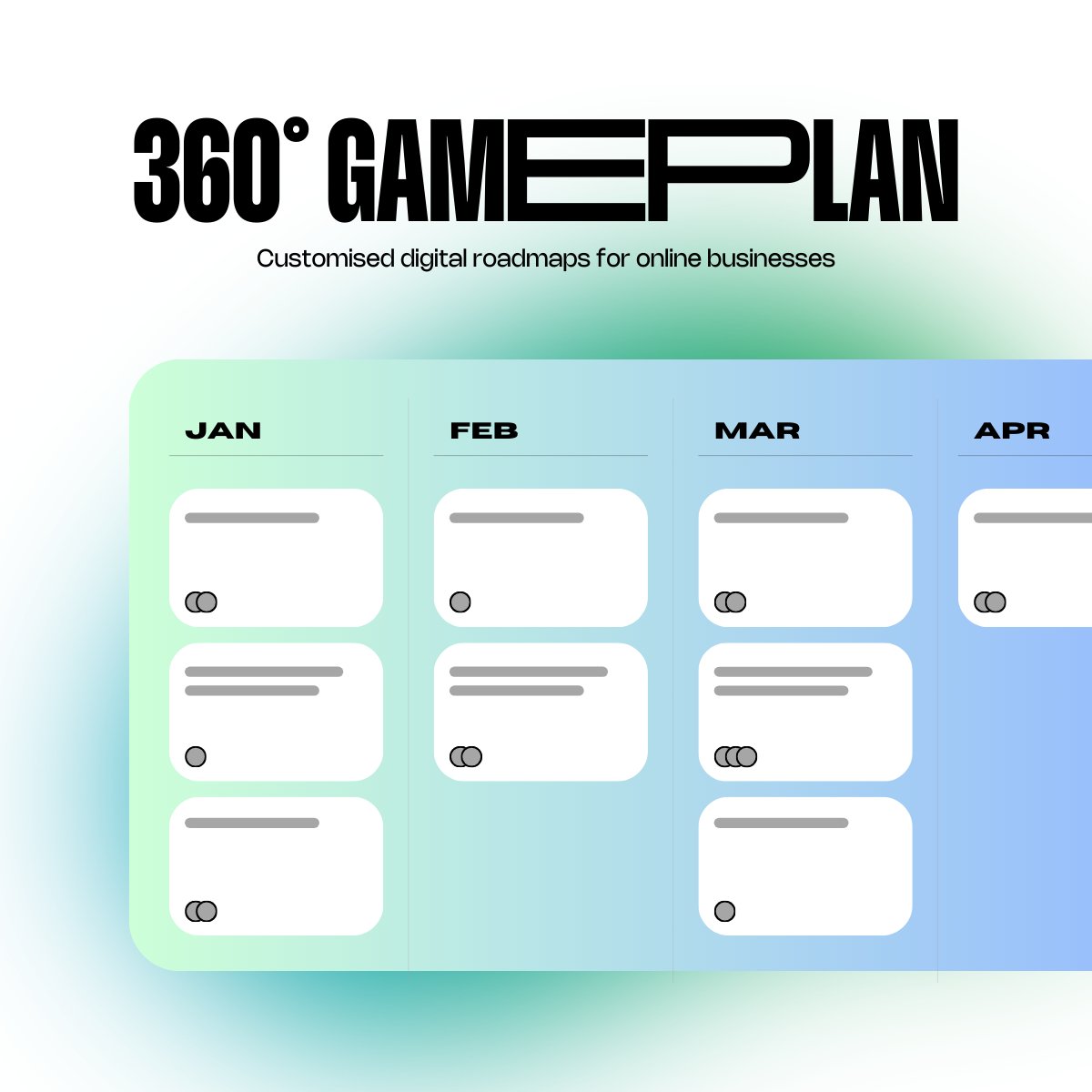 ❌ Tired of jumping from one strategy to another with little progress?

✅ Our 360° Gameplan offers a customised roadmap that brings clarity, focus, and strategic growth.

Just ask our clients, like <a href="/WBS_Cardiff/">WBS Builders' Merchants</a>, who build steady, sustainable success through their 360° Gameplan.