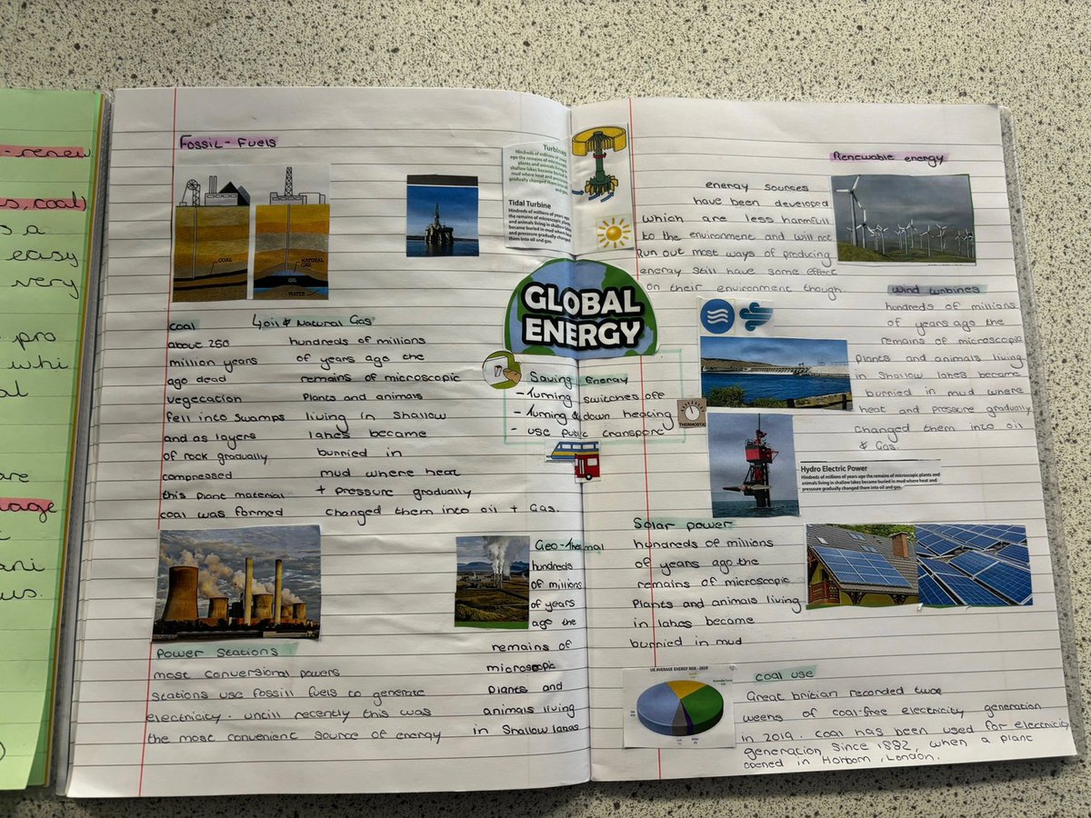 Excellent class work examples from Mia and Gab (year 10) on energy resources <a href="/StGabsBury/">St Gabriel's RC High School</a> <a href="/STOC_CAT/">St Teresa of Calcutta CAT</a>