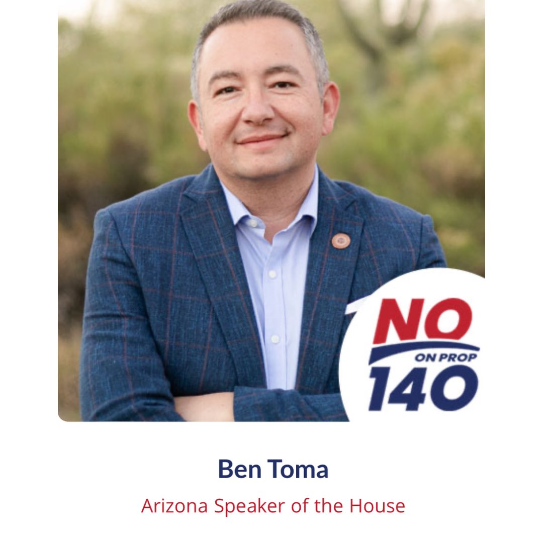 noProp140AZ's tweet photo. Join these Arizona leaders in voting NO❌ on prop 140! https://t.co/z6XlajzqNQ