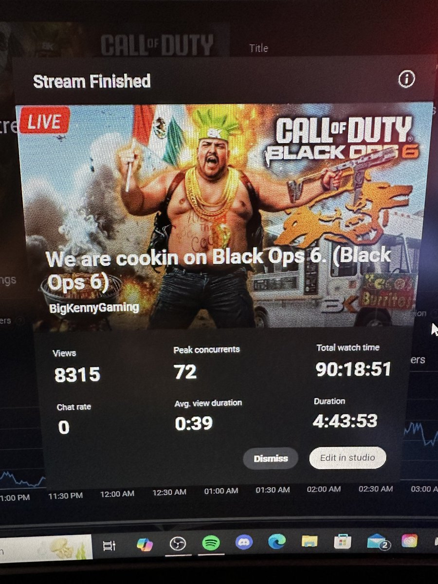 BigKennyGaming's tweet photo. Amazing stream last night. Kick was dead, but YouTube came through. π₯. Welcome all new members to #BigNation. Off for the next two days, letβs get to creating content. See you all Wednesday at 11pm PST. ππ― https://t.co/bF043Q3QCY