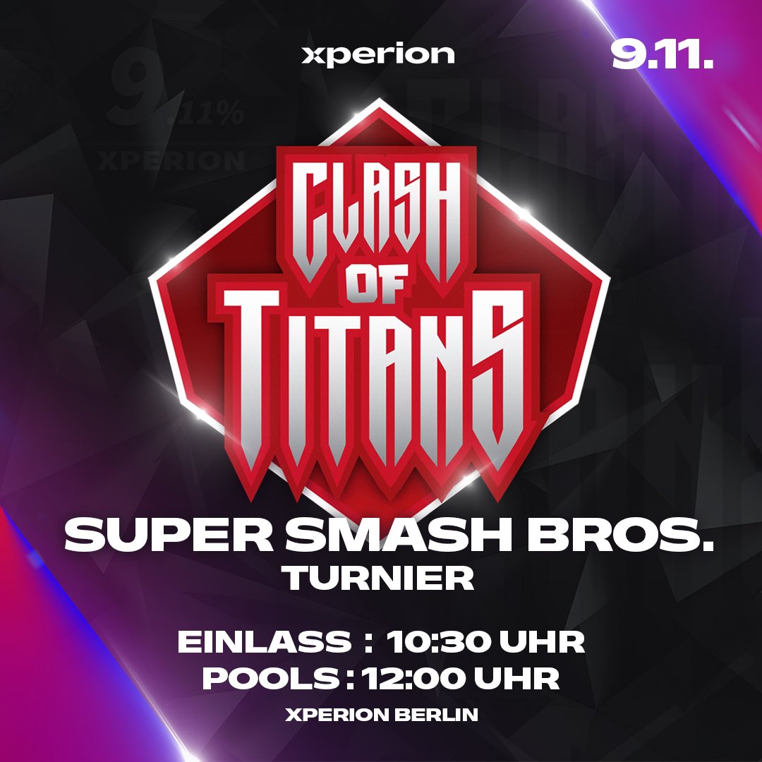 Smash or pass 🌝 

Wir haben am Samstag ein Smash Turnier bei uns in Berlin und ihr könnt euch noch bis Mittwoch anmelden, yippeee