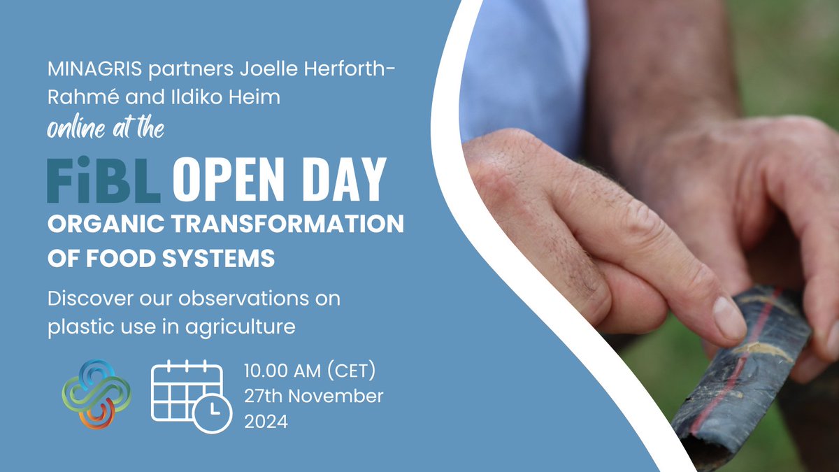 Join us at the FiBL open day 27th Nov, an event for the latest developments in organic research, practical advice, questions and discussion.
We'll be presenting on our observations of plastic use in ag 🚜
Register here: anmeldeservice.fibl.org/event/fiblopen…
More info: fibl.org/en/info-centre…
