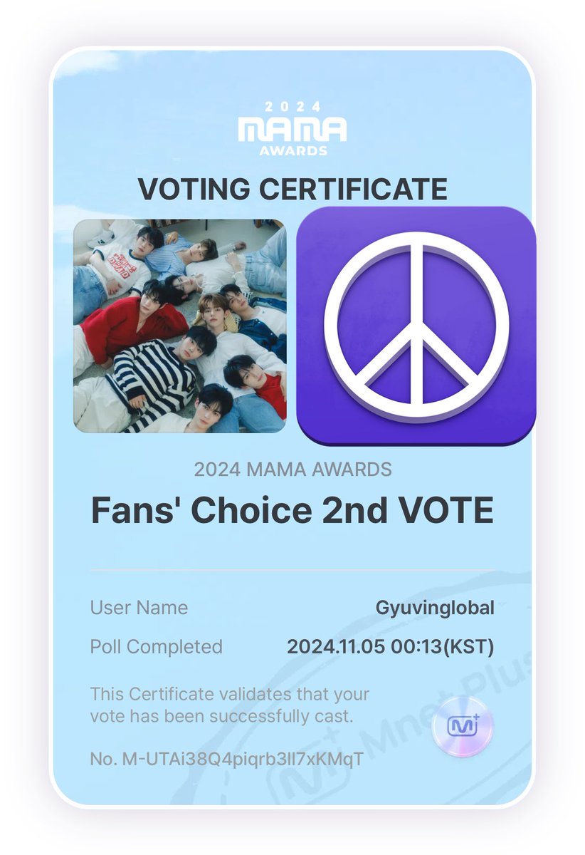[📢 ]241105 - MAMA AWARDS

🗳️ Worldwide Fans' Choice Twitter vote

— RT, copy &amp; reply with this to vote! 

I am voting #zerobaseone for #2024MAMAVOTE
