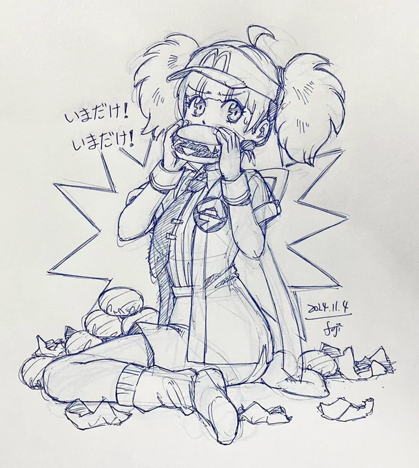 #おやすみイラスト
この子って…普段はダイエットしてるけど、あるとき臨界して「今だけ!今だけ!」って言いながらダブチをドカ食いする子じゃないの?😳
(マジでそう思ってた)
#落書き
#いまだけダブチ食べ美 