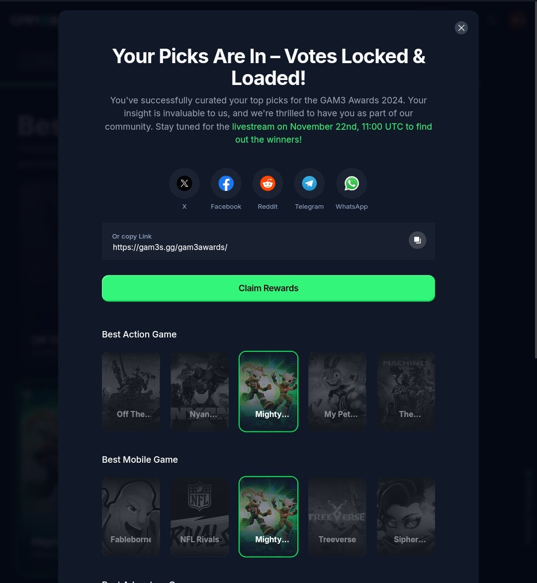 TettenNFTs's tweet image. Don't miss your chance to support the @PlayMightyHero in the best mobile and action games! Vote now and  let's make sure they get the recognition they deserve! @playgoatgaming #GAM3  🎮💪