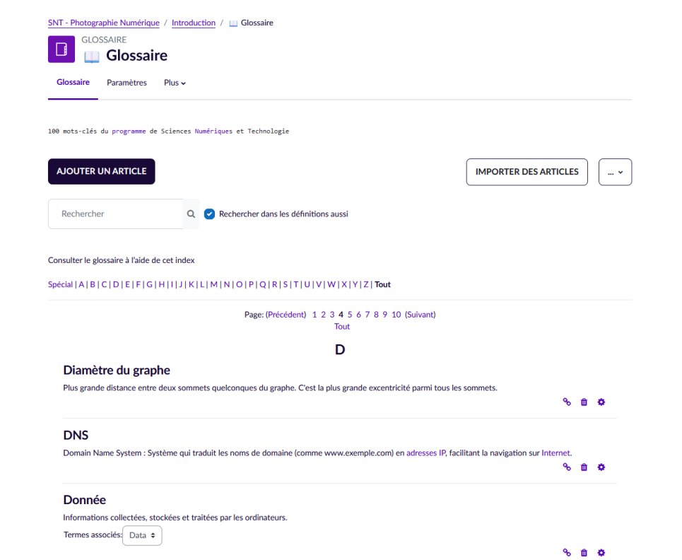 Nicolas TOURREAU (@proftourreau) on Twitter photo L’#IA assistant de l’enseignant pour enrichir un parcours d'apprentissage <a href="/moodle/">Moodle | Online learning, delivered your way.</a> #Elea
▶ Créer un Glossaire en quelques minutes ⏱ :
1️⃣ prompt pour extraire les mots clés du document
2️⃣ prompt pour générer le glossaire
3️⃣ import du fichier XML
🔗 Tuto : nuage03.apps.education.fr/index.php/s/xk… L’#IA assistant de l’enseignant pour enrichir un parcours d'apprentissage <a href="/moodle/">Moodle | Online learning, delivered your way.</a> #Elea
▶ Créer un Glossaire en quelques minutes ⏱ :
1️⃣ prompt pour extraire les mots clés du document
2️⃣ prompt pour générer le glossaire
3️⃣ import du fichier XML
🔗 Tuto : nuage03.apps.education.fr/index.php/s/xk…