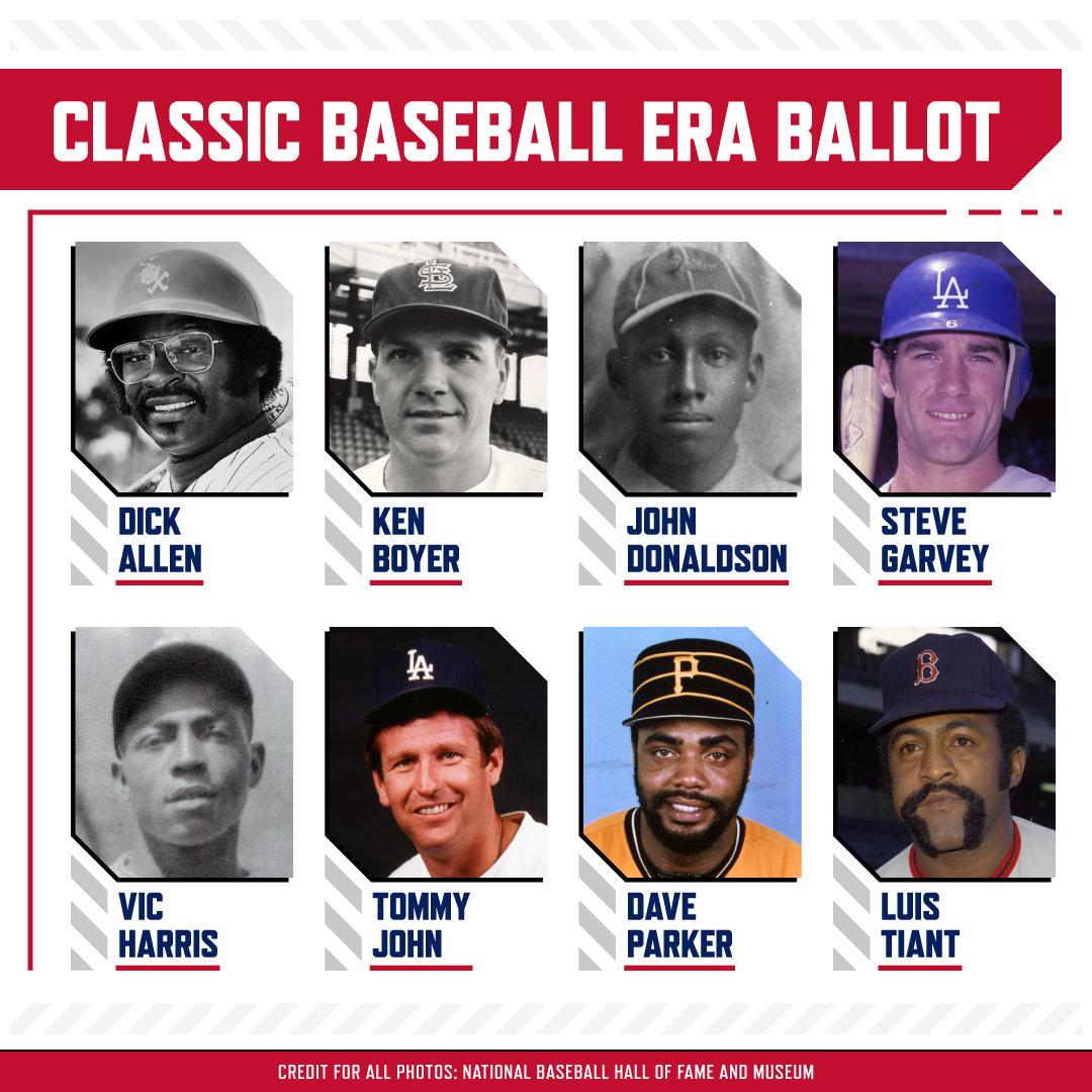 Introducing the Classic Baseball Era Committee ballot for consideration in the Hall of Fame Class of 2025.

Results will be announced at 7:30 p.m. ET on Dec. 8: ow.ly/G7i050TZeH9