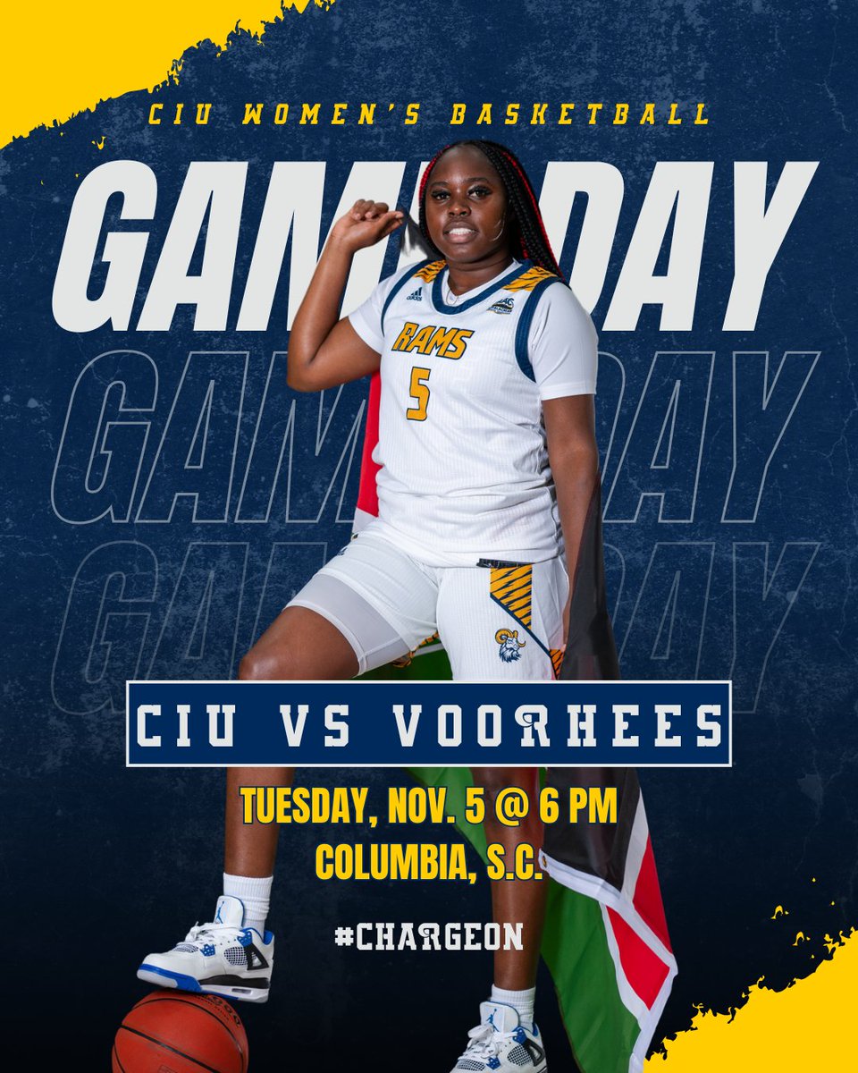 CIURams's tweet photo. 🏀GAME DAY🏀

@ciuramswbb welcomes Voorhees (S.C.) to the Moore Fitness Center for their home opener! #ChargeOn 

📍Columbia, S.C. 
⏰ 6 PM
📺 https://t.co/GeNBRwjpNa
📊 https://t.co/Tge5Si9Zaj https://t.co/6HK2pcrUaJ