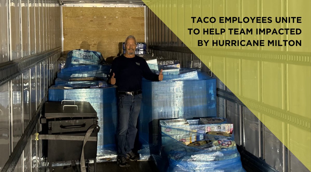 taco_marine's tweet photo. When #HurricaneMilton hit Florida’s gulf coast, impacting our Largo-based #TACOSeating team, the entire TACO family – across both Metals and Seating divisions – rallied together as one. Read about our relief efforts for our team in our blog below.
https://t.co/OWTBJHSBP3 https://t.co/0DU8WxBJNB