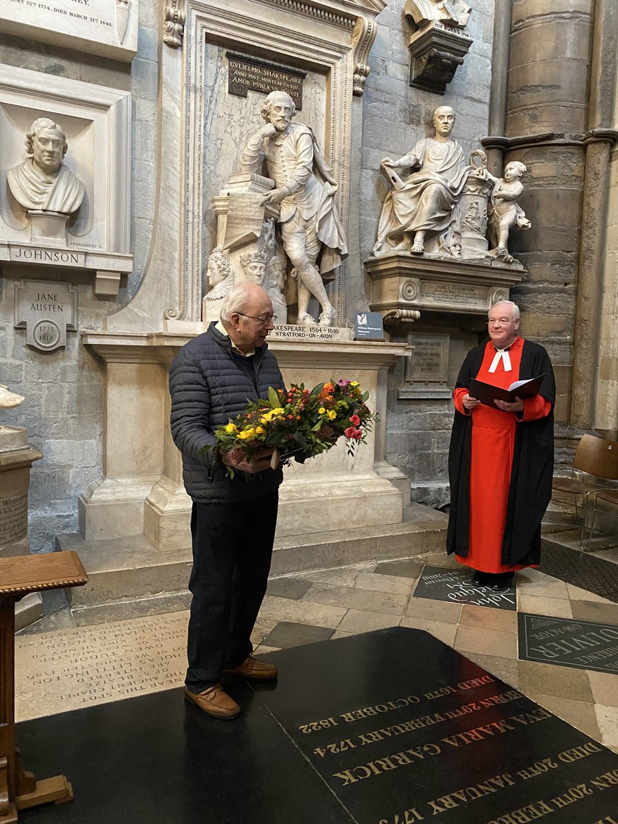 Wreath-laying service for John Keats at Poets’ Corner, Westminster Abbey 💐