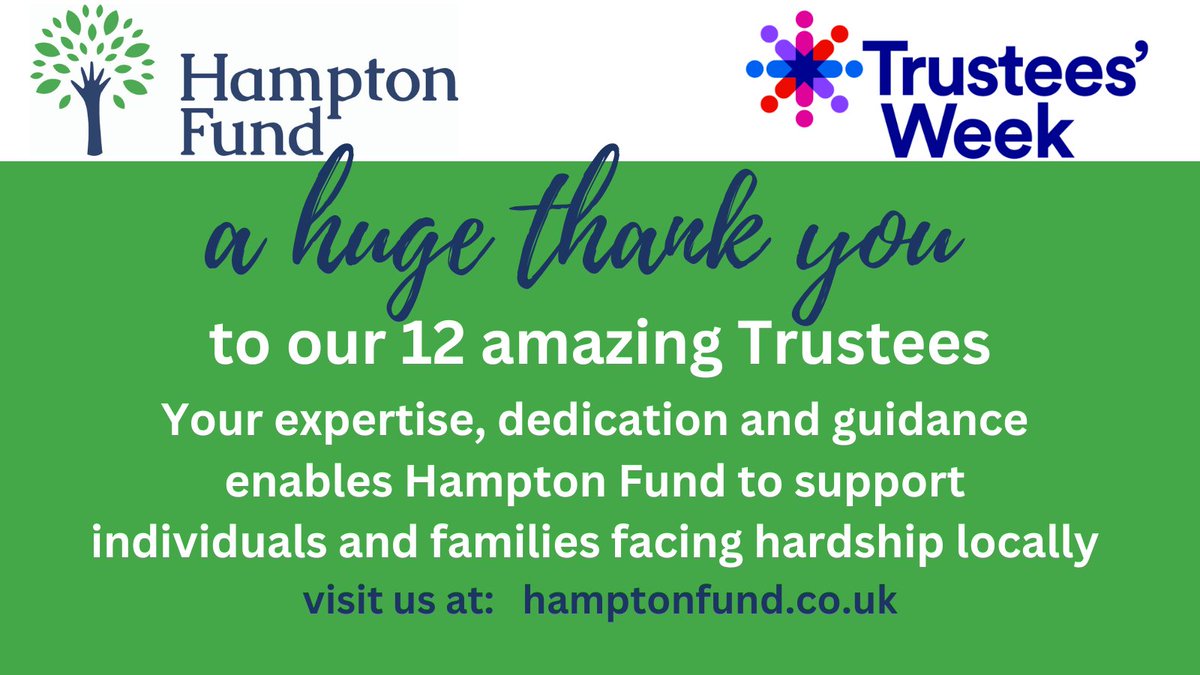 Hampton Fund (@fundhampton) on Twitter photo At the start of #TrusteesWeek we’d like to celebrate and thank Trustees for the huge contribution they make to the work of Hampton Fund.
hamptonfund.co.uk <a href="/FundHampton/">Hampton Fund</a> At the start of #TrusteesWeek we’d like to celebrate and thank Trustees for the huge contribution they make to the work of Hampton Fund.
hamptonfund.co.uk <a href="/FundHampton/">Hampton Fund</a>