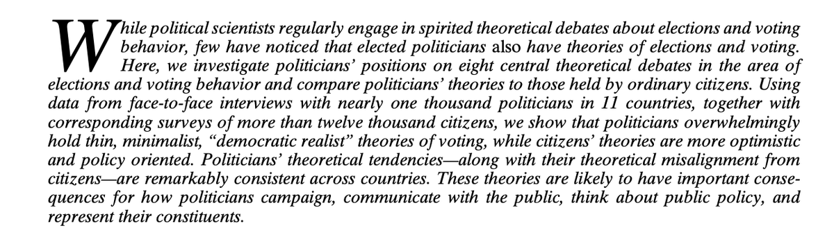 Just published on APSR First View: "Politicians’ Theories of Voting Behavior" by Jack Lucas et al. cambridge.org/core/journals/…
