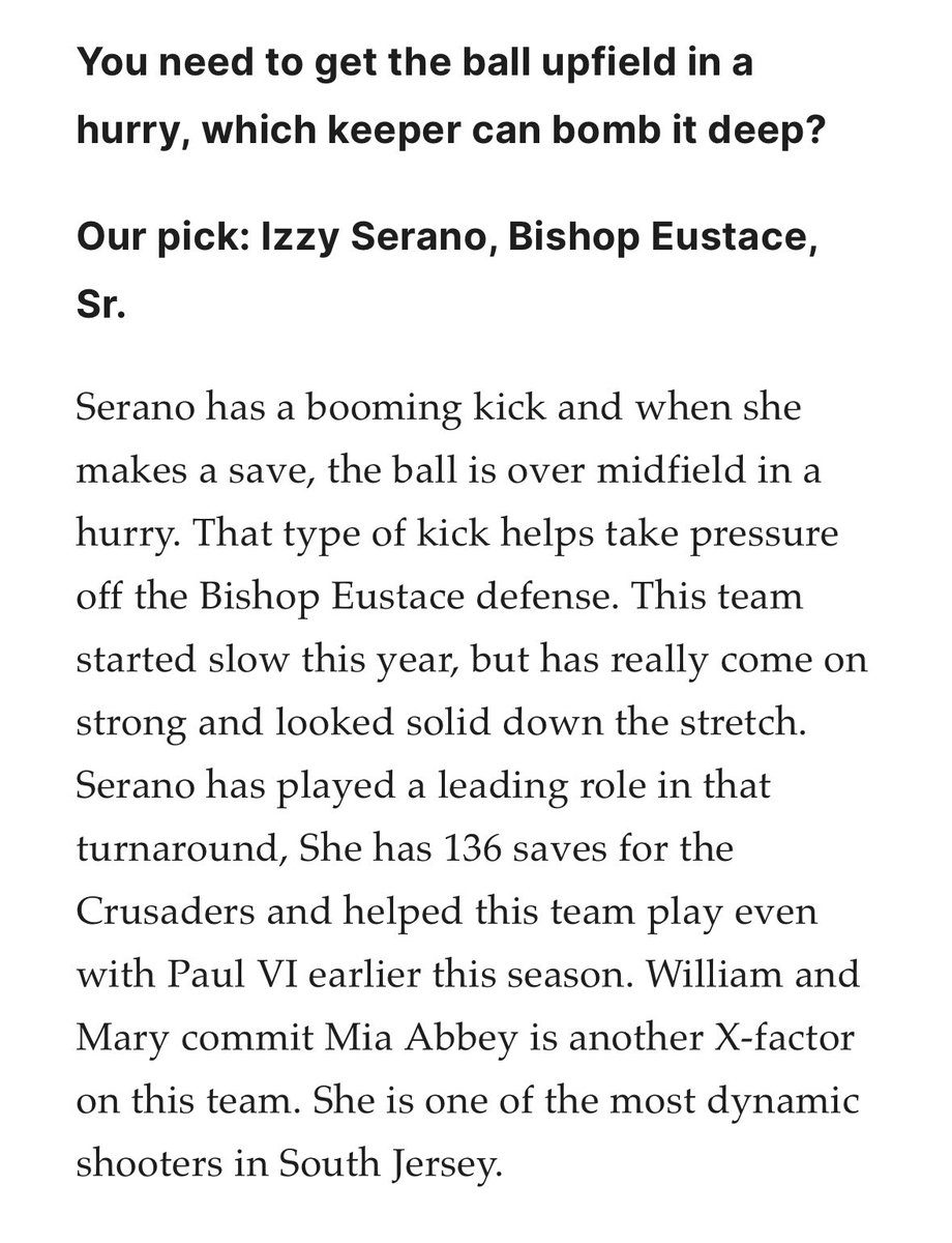 BEPGirlsSoccer's tweet photo. Izzy is a situational x-factor in net, and Mia with the mention as well! https://t.co/hSzsoDDOf1