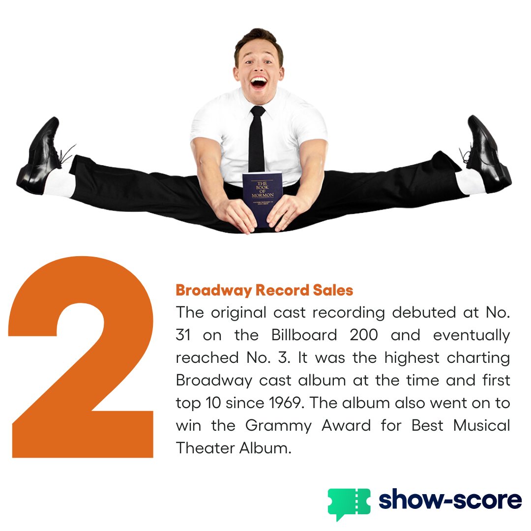 Show_Score's tweet image. To celebrate 5,000 Broadway performances, here's 5,000 completely random facts about @BookofMormon! Just kidding —here's 5. Congratulations on this exciting milestone!