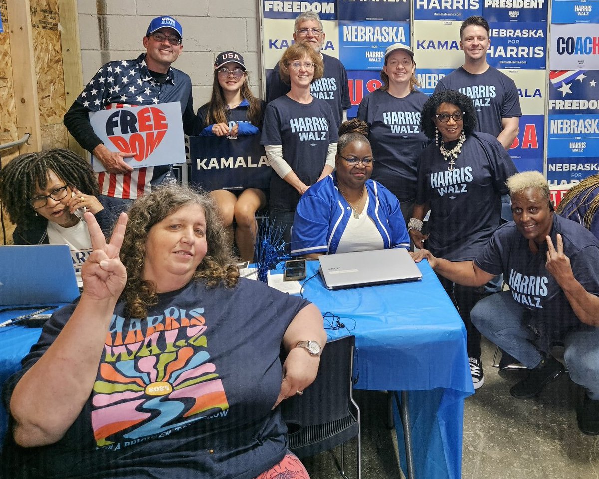 KamalaforNE's tweet photo. Thank you to all the volunteers making the difference in this election talking to voters! It’s Election Day eve - sign up now to join them getting out the vote for @KamalaHarris &amp; @Tim_Walz: https://t.co/rO1rLkQ3Nc https://t.co/tX2kr3WJ9o