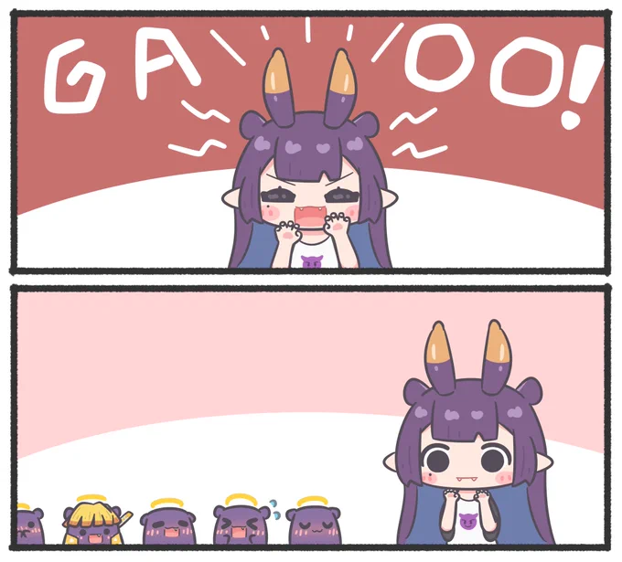 "It's oni Ina!!! GAOOOOO!!!"

#inART 