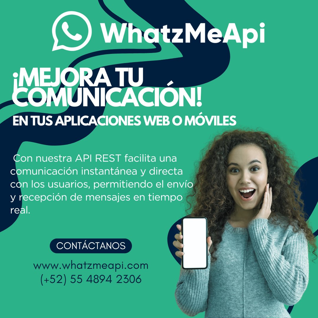 MeWhatz's tweet image. 🚀 Mejora en la Comunicación: ¡Facilita una conexión instantánea y directa con tus usuarios! 📲 Envía y recibe mensajes en tiempo real para una interacción más fluida.
wa.link/i1pxvz
#WhatsApp #ComunicaciónEfectiva #WhatzMeApi