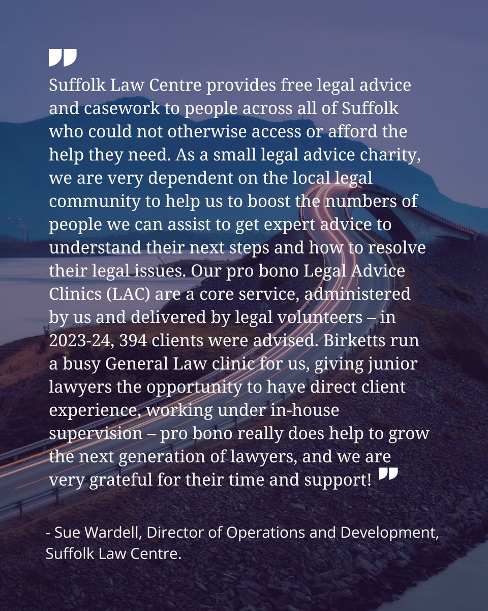 It's Pro Bono Week 2024!

Here’s what two of our charity partners, LandAid and the Suffolk Law Centre, had to say about the impact of our legal support and the difference it’s made in helping them further their mission.

#ProBonoWeek #LegalAid #CommunitySupport
