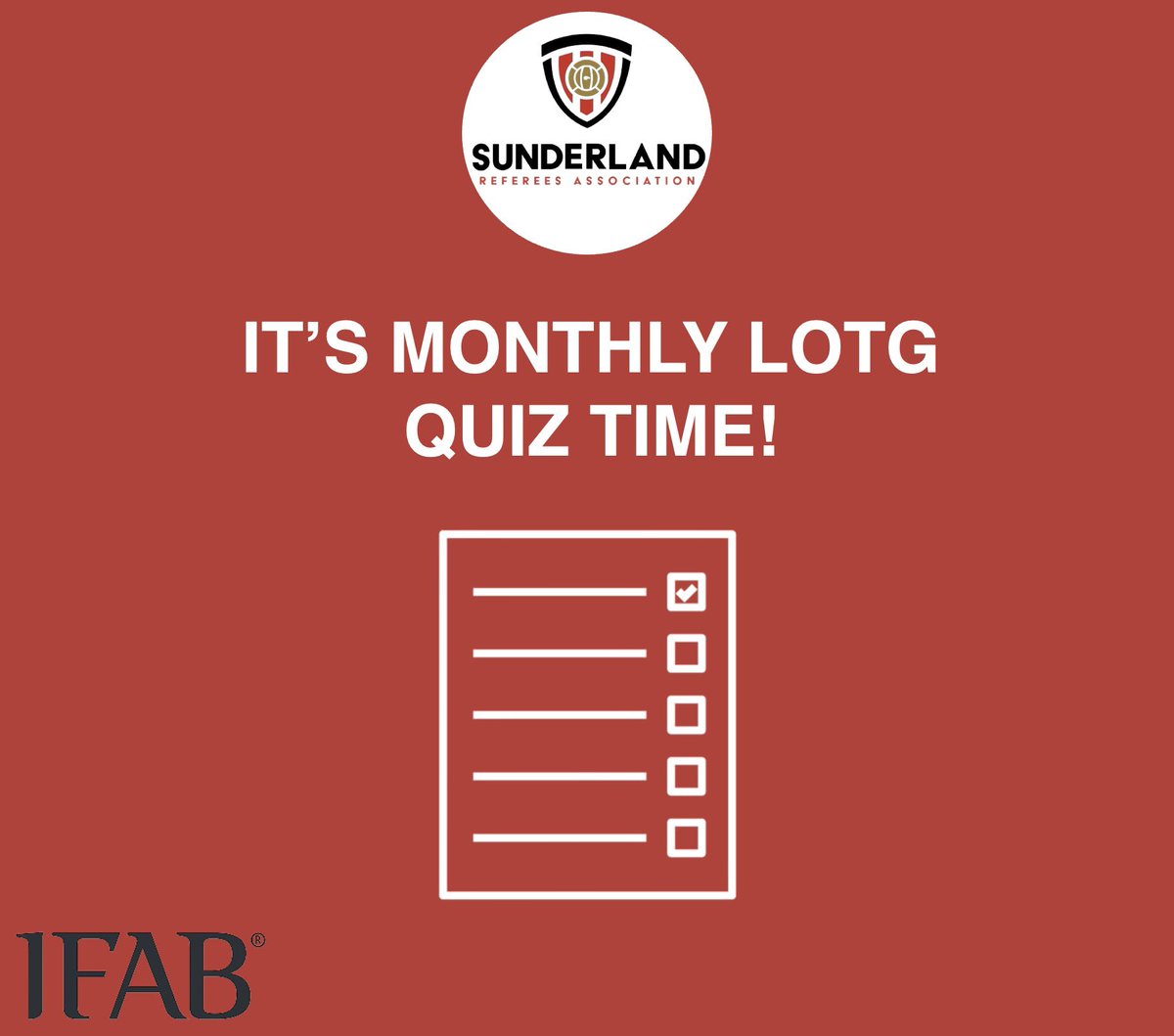 Our monthly LOTG quiz is live! Try it here: linktr.ee/sunderlandra