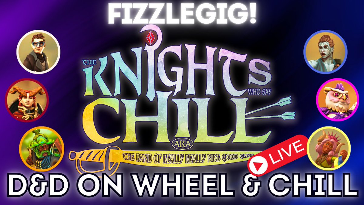Ta'veren Tavern | 🍺The Tavern of the Pattern🍺 (@taveren_tavern) on Twitter photo The #WheelAndChill show returns TONIGHT, LIVE, with the #KnightsWhoSayChill's next #DnD campaign episode! <a href="/winespringcafe/">winespring 🚀✨</a> <a href="/Randomnomen/">Random Nomen</a> <a href="/JessicaSqueedai/">Jessica Squeedai</a> <a href="/danalou_who/">DanaLou_Who</a> <a href="/roofmistress/">roofmistress</a> <a href="/KritterXD/">KritterXD</a>
The Return of The Fizzlegigs!
Join us! 8:30 PM EST on the Ta'veren Tavern YT Channel! The #WheelAndChill show returns TONIGHT, LIVE, with the #KnightsWhoSayChill's next #DnD campaign episode! <a href="/winespringcafe/">winespring 🚀✨</a> <a href="/Randomnomen/">Random Nomen</a> <a href="/JessicaSqueedai/">Jessica Squeedai</a> <a href="/danalou_who/">DanaLou_Who</a> <a href="/roofmistress/">roofmistress</a> <a href="/KritterXD/">KritterXD</a>
The Return of The Fizzlegigs!
Join us! 8:30 PM EST on the Ta'veren Tavern YT Channel!