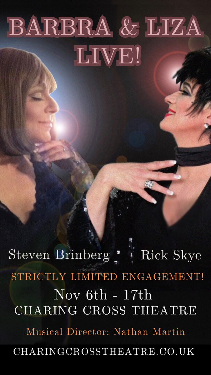 Don't forget your tix for two of America's top impersonators from this Wednesday at <a href="/CharingCrossThr/">CharingCrossTheatre</a>!!

letmesingandimhappy.com/shows/barbra-a…

#barbra 
#liza