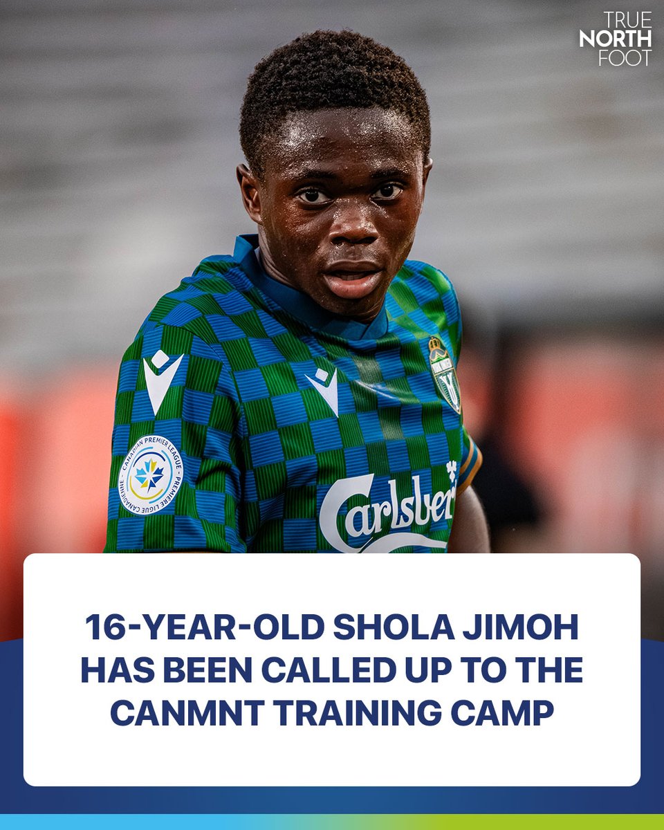 SHOLA JIMOH HAS BEEN CALLED UP TO THE #CanMNT’s TRAINING CAMP! #CanPL

The 16-year-old York United forward will participate in a 19-player training hub in Toronto this week. The pre-camp group are as follows: Maxime Crépeau, Jonathan Sirois, James Pantemis, Richie Laryea,