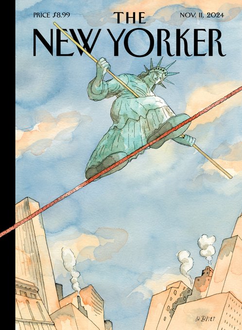 The cover of the November 11, 2024, issue of The New Yorker, by Barry Blitt.