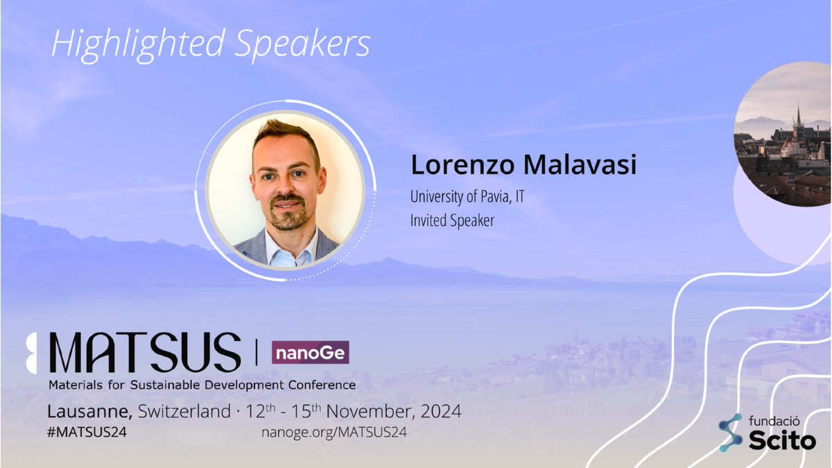 nanoGeConferences (@nanoge_conf) on Twitter photo 🟣Lorenzo Malavasi (<a href="/malavasigroup/">Lorenzo Malavasi - Energy and Materials Chemistry</a>) from <a href="/unipv/">Università di Pavia</a> is a highlighted speaker of the multisymposia #MATSUS24 <a href="/nanoGe_Conf/">nanoGeConferences</a>!
👉Join the #SustainableDevelopment journey with 450+ discussions
📍Lausanne, Switzerland
🗓️12th-15th November 2024
🔗Join us now here: nanoge.org/MATSUSFall24/h… 🟣Lorenzo Malavasi (<a href="/malavasigroup/">Lorenzo Malavasi - Energy and Materials Chemistry</a>) from <a href="/unipv/">Università di Pavia</a> is a highlighted speaker of the multisymposia #MATSUS24 <a href="/nanoGe_Conf/">nanoGeConferences</a>!
👉Join the #SustainableDevelopment journey with 450+ discussions
📍Lausanne, Switzerland
🗓️12th-15th November 2024
🔗Join us now here: nanoge.org/MATSUSFall24/h…