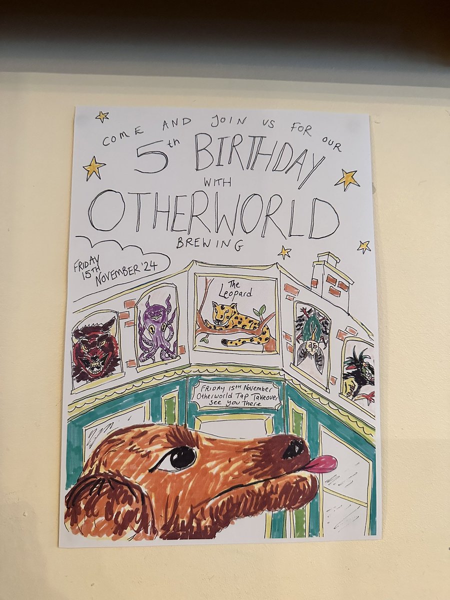 The Leopard Norwich (@leopardnorwich) on Twitter photo Five Bloomin’ Years! 🎈
Come and celebrate us turning five on Friday 15th November.
To Celebrate will be having a TTO with <a href="/OtherworldBrew/">OtherworldBrewing</a> who specialise in creating highly hopped and fruited, barrel aged and funked up beers with a modern twist!
#beer #tto #norwichpub #nr3 Five Bloomin’ Years! 🎈
Come and celebrate us turning five on Friday 15th November.
To Celebrate will be having a TTO with <a href="/OtherworldBrew/">OtherworldBrewing</a> who specialise in creating highly hopped and fruited, barrel aged and funked up beers with a modern twist!
#beer #tto #norwichpub #nr3