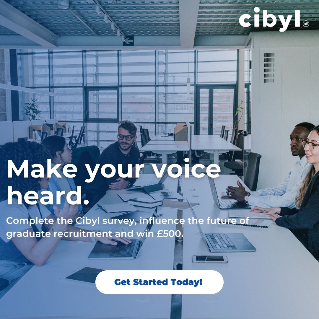 Cibyl Graduate Research is the UK's most comprehensive piece of research into students' views on graduate careers and recruitment.  Share your career aspirations and win £500 – take the Cibyl survey! #StudentSurvey #CibylSurvey bit.ly/careersuk2025